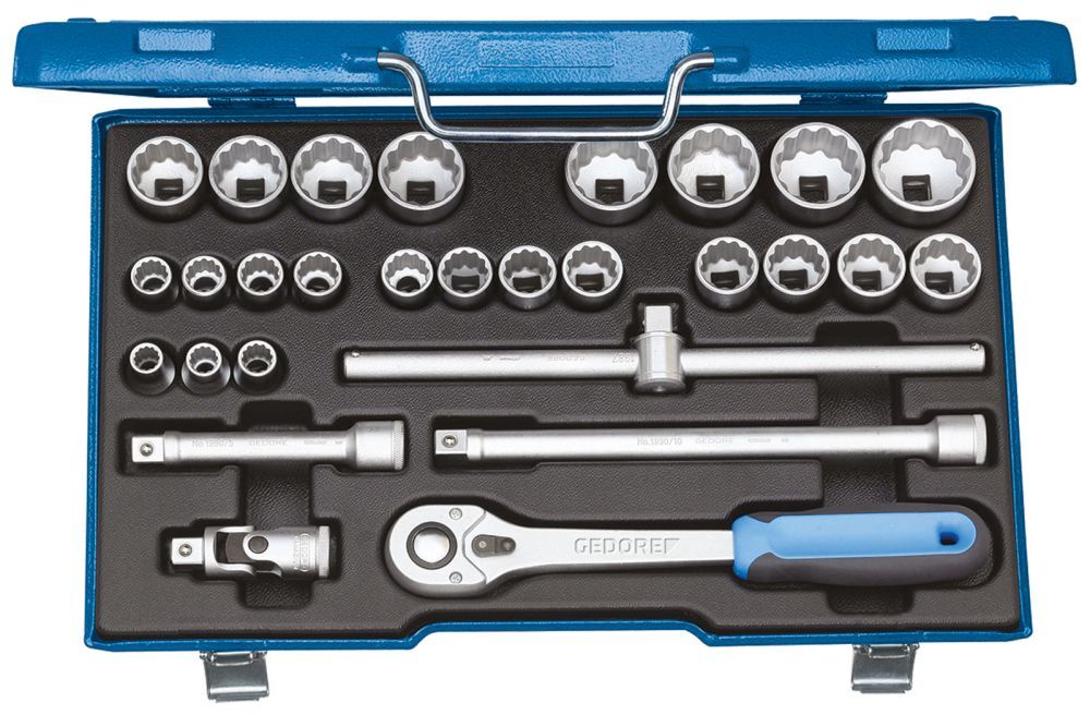 GEDORE Steckschlüssel-Satz 1/2" 28-tlg UD 10-36 mm Produktbild GEDORE Steckschlüssel-Satz 1/2" 28-tlg UD 10-36 mm