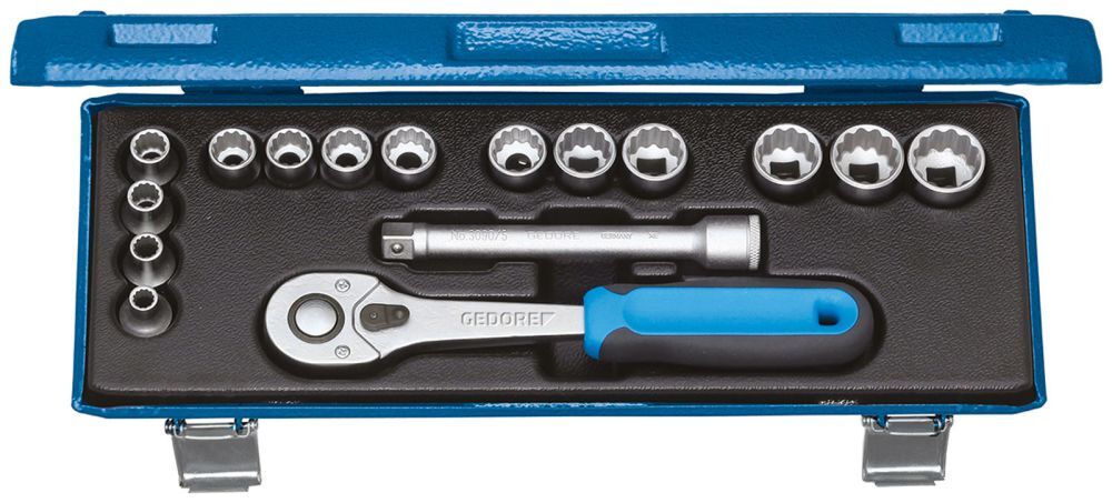 GEDORE Steckschlüssel-Satz 3/8" 16-tlg UD 6-19 mm Produktbild GEDORE Steckschlüssel-Satz 3/8" 16-tlg UD 6-19 mm