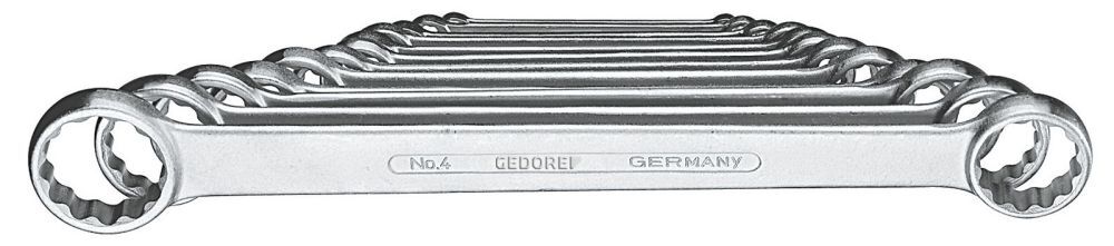 GEDORE 12 teiliger Doppelringschlüssel Satz Maße 6 bis 32 mm Produktbild GEDORE 12 teiliger Doppelringschlüssel Satz Maße 6 bis 32 mm