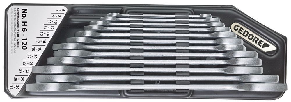 GEDORE Doppelmaulschlüssel-Satz im Halter 12-tlg 6-32mm Produktbild GEDORE Doppelmaulschlüssel-Satz im Halter 12-tlg 6-32mm
