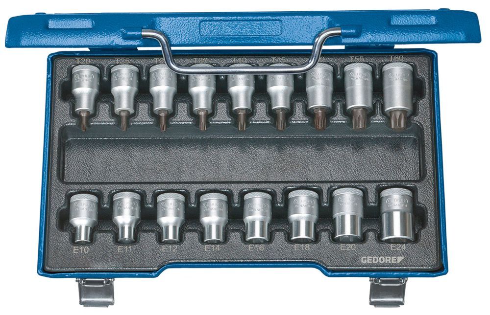 GEDORE Schraubendreher-Satz 1/2" 17-tlg Innen+Außen-TORX Produktbild GEDORE Schraubendreher-Satz 1/2" 17-tlg Innen+Außen-TORX