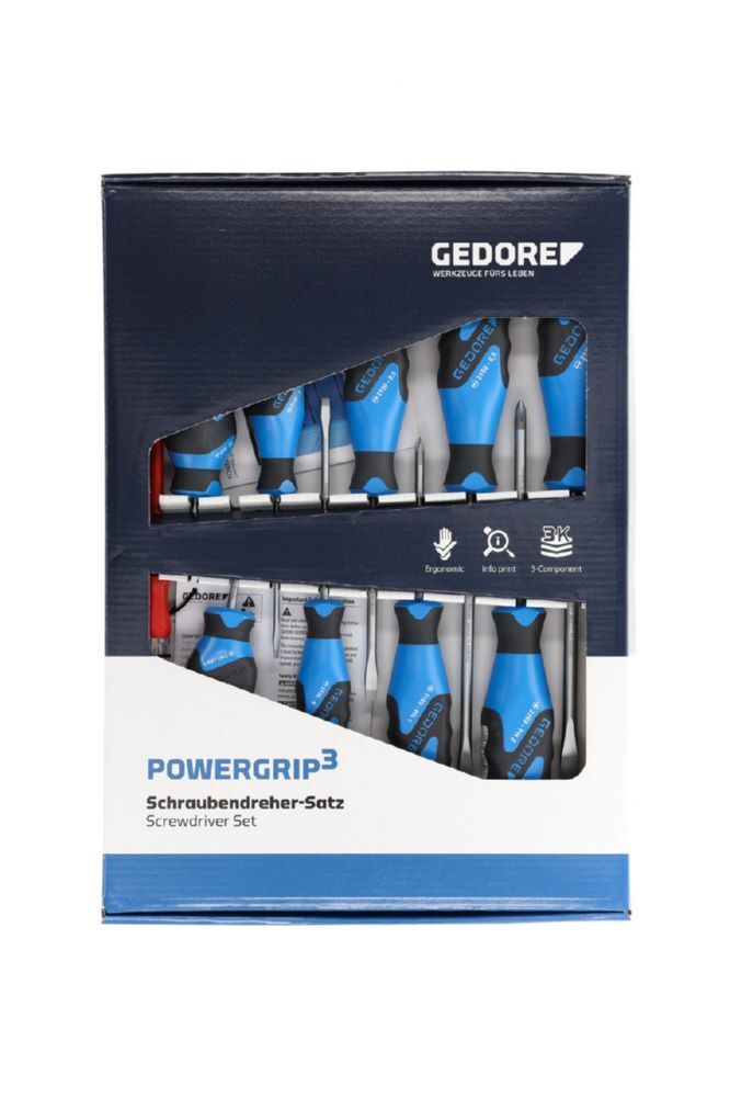 Produktbild GEDORE 3K Schraubendreher Satz 10-teilig IS 3-8 PH 1-2 2150-2160 PH-010