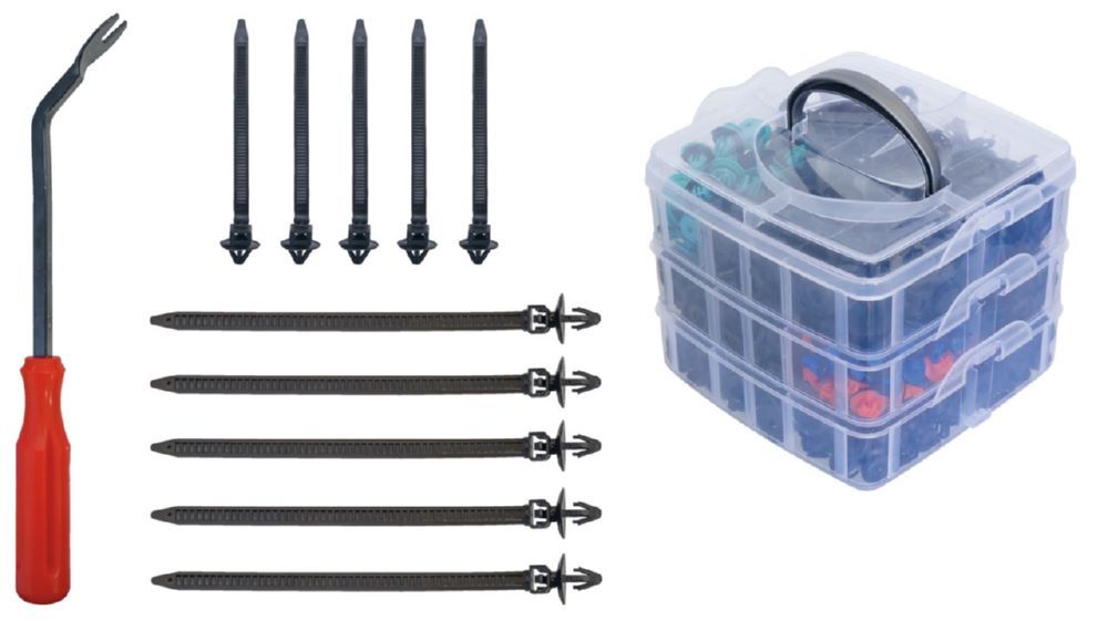 Produktbild GEDORE Befestigungsclip Set mit Demontagehebel 676 teilig R19002676