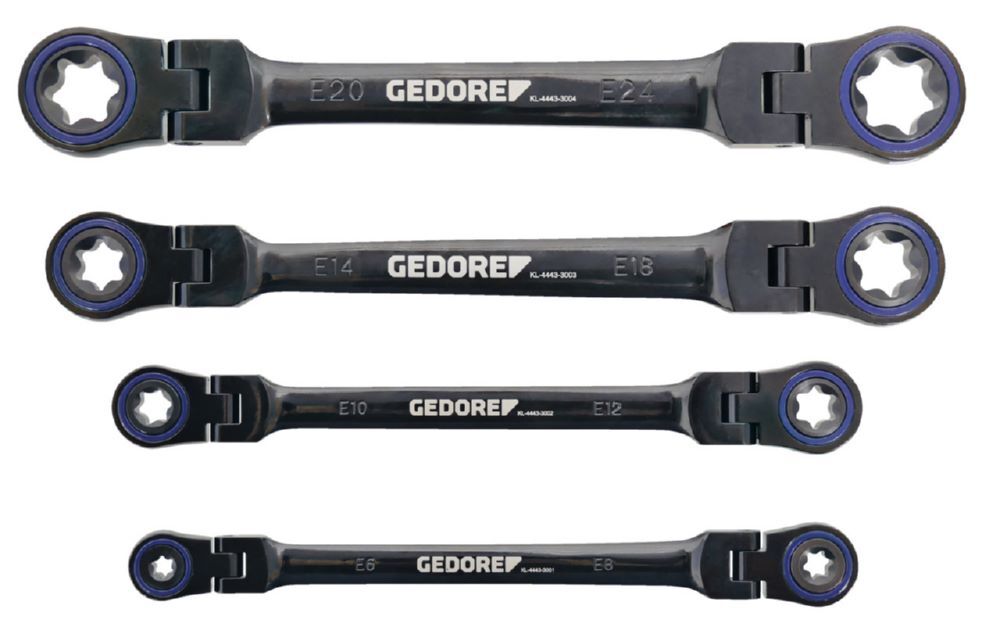 Produktbild GEDORE Doppel Gelenk Ringratschenschlüsselsatz KL-4443-30