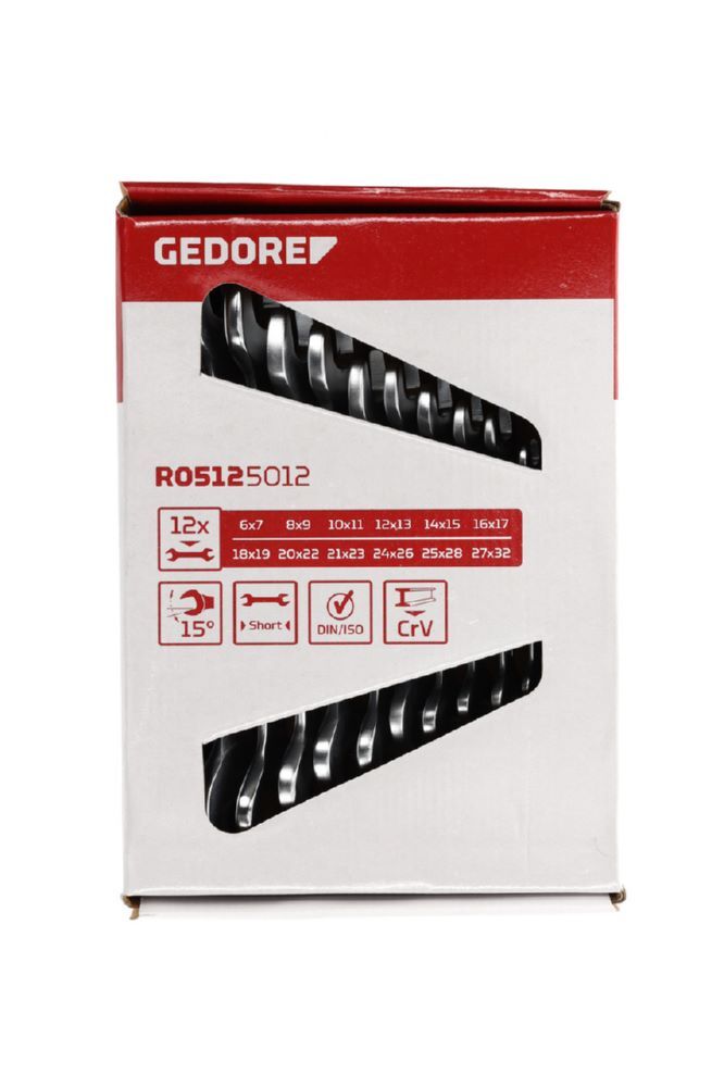 Produktbild R05125012 Doppelmaulschlüssel Satz kurz SW6-32 mm 12-teilig bild 2