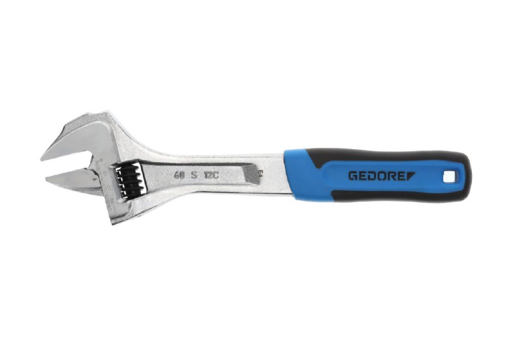 Produktbild GEDORE Einmaulschlüssel 12 Zoll verstellbar verchromt 2K-Griff 60 S 12 JC