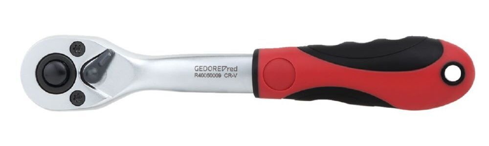 Produktbild GEDORE 2K-Umschaltknarre 1/4 gekröpft 145 mm Rückschwenkwinkel 10 Grad R40050009