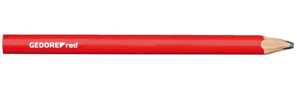 Produktbild GEDORE Handwerker Bleistift 75mm oval rot 12 Stück R90950012