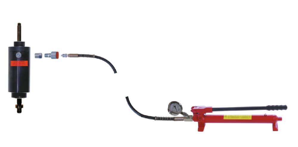 Produktbild KL-0215-35 M25 Hydraulik-Handpumpe mit Manometer, 17 t bild 2