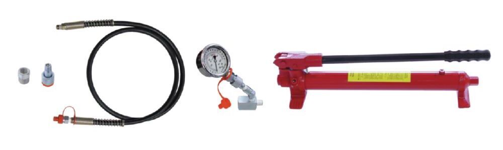 Produktbild KL-0215-35 M28 Hydraulik-Handpumpe mit Manometer, 28 t bild 3