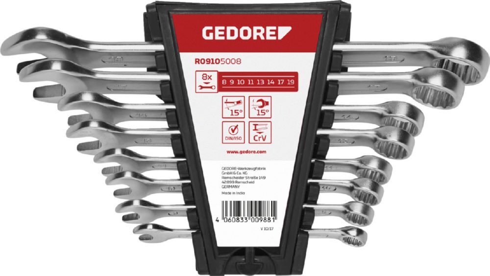 Produktbild GEDORE RingmaulschSatz 9-19 mm 8-teilig R09105008