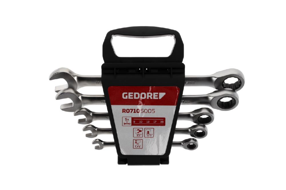 Produktbild R07105005 Ringratschenmaulschlüssel Satz SW8-19 mm 5-teilig bild 5