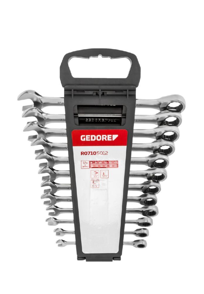 Produktbild GEDORE Ringratschenmaulschlüssel Satz SW8-19 mm 12 teilig R07105012