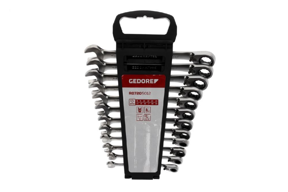 Produktbild GEDORE Ringratschenmaulschlüssel Satz SW8-19 mm 12 teilig R07205012