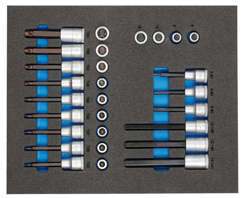 Produktbild GEDORE Satz Schraubendrehereinsätze 1/2 Zoll in 2/4 Check-Tool-Modul TS CT2-ITX19