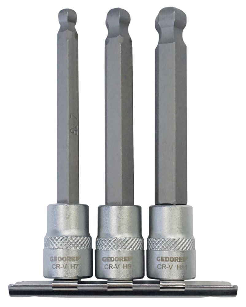 Produktbild GEDORE Schraubendrehereinsätze Satz 3/8 Zoll mit Kugelkopf KL-4021-310