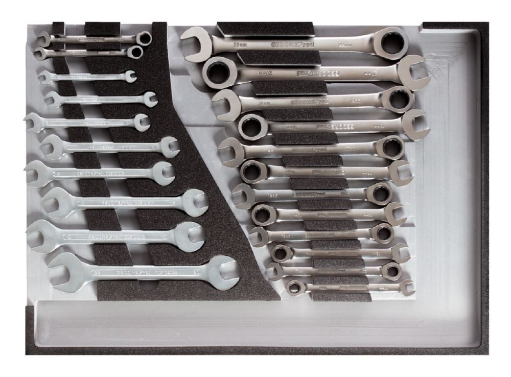 Produktbild GEDORE Schraubenschlüsselsatz 1/1 CT-Modul 22-teilig R22350006