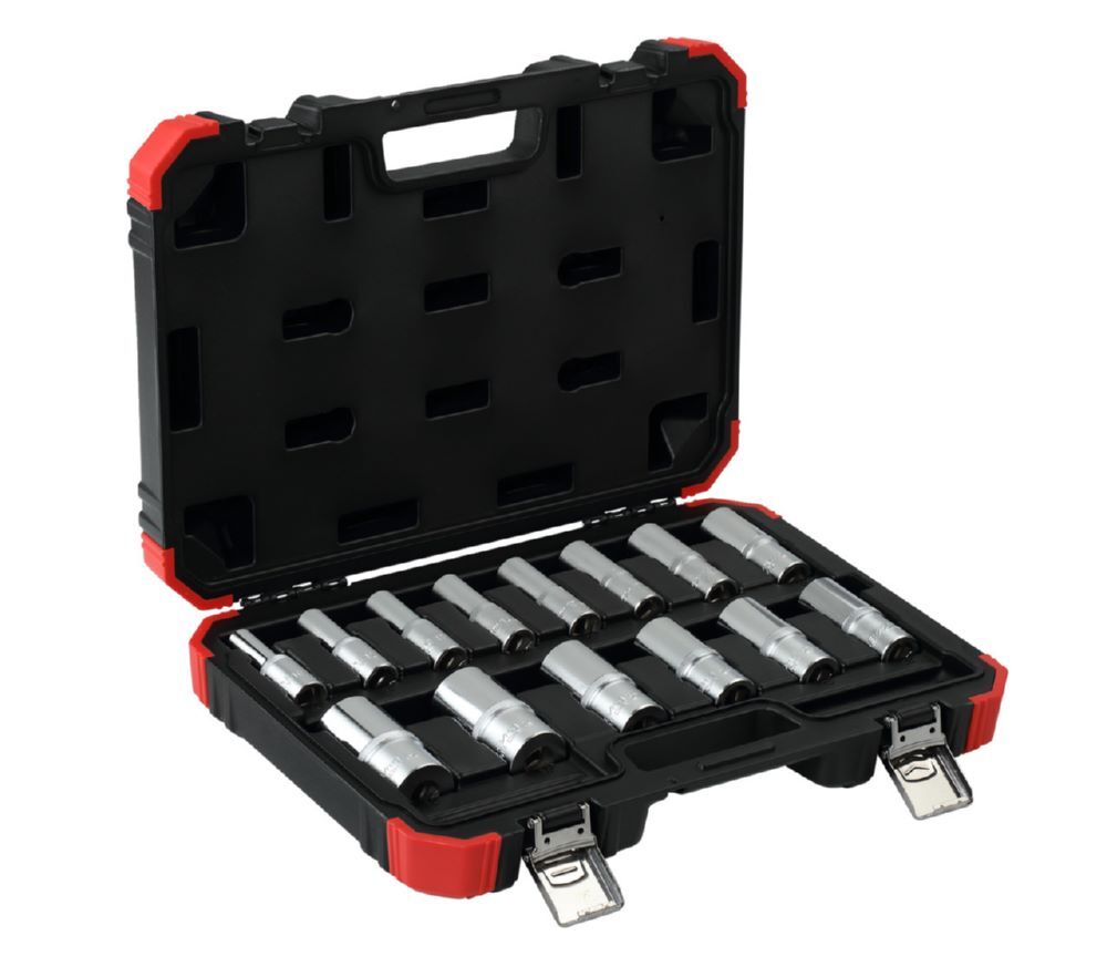 Produktbild GEDORE Steckschlüssel Satz 1/2 Zoll 6 kant 10-32mm 14 teilig R61003114