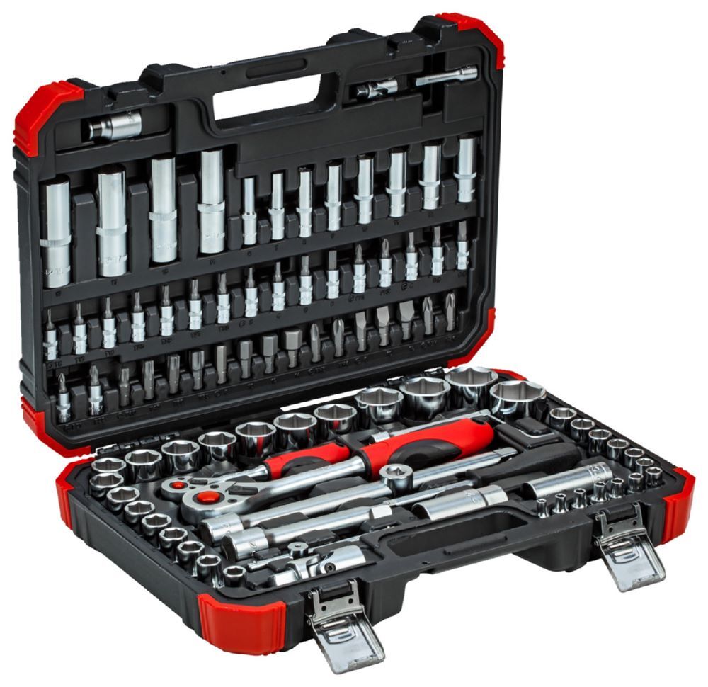 Produktbild GEDORE Steckschlüssel Satz 1/4 Zoll + 1/2 Zoll 94 teilig R46003094