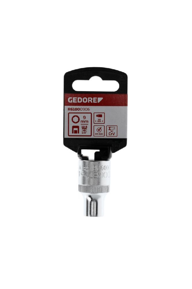 Produktbild R61000906 Steckschlüsseleinsatz 1/2" 6-kant 9 mm Länge 38 mm bild 2