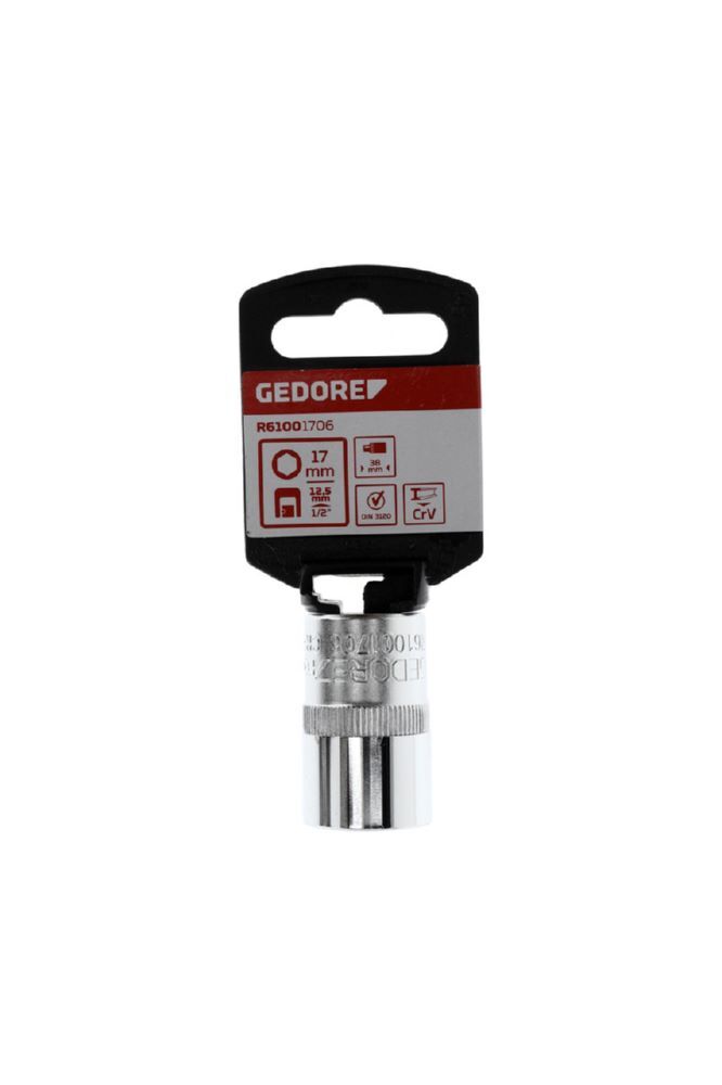 Produktbild R61001706 Steckschlüsseleinsatz 1/2" 6-kant 17 mm Länge 38 mm bild 2