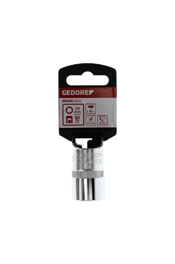 Produktbild R61001806 Steckschlüsseleinsatz 1/2" 6-kant 18 mm Länge 38 mm bild 2