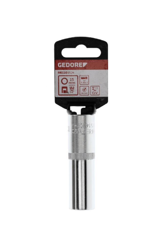 Produktbild R61101514 Steckschlüsseleinsatz 1/2" 12-kant 15 mm Länge 77 mm bild 2