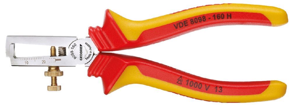 Produktbild GEDORE VDE-Abisolierzange mit Hüllenisolierung 160 mm VDE 8098-160 H