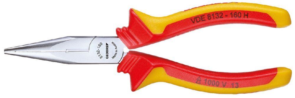 Produktbild GEDORE VDE-Flachrundzange mit Hüllenisolierung 160 mm VDE 8132-160 H