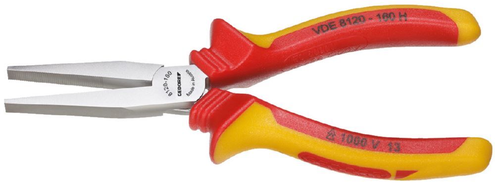 Produktbild GEDORE VDE-Flachzange mit Hüllenisolierung 160 mm VDE 8120-160 H