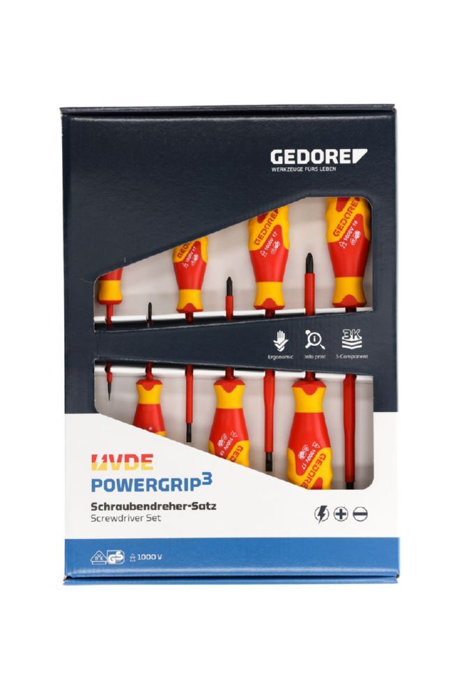 Produktbild GEDORE VDE Schraubendreher Satz 7teilig IS 2,5-6,5 PH 0-2 VDE 2170-2160 PH-077
