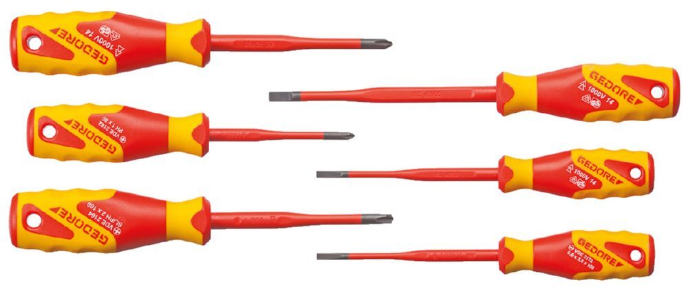 Produktbild GEDORE VDE-Schraubendreher-Satz SLIM DRIVE 6-teilig VDE 2162-2172 PM-06
