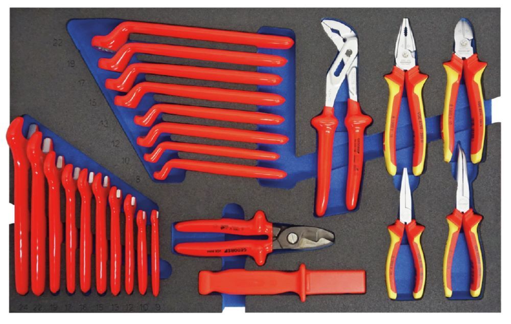 Produktbild GEDORE VDE-Werkzeugsortiment Zangen mit Schraubenschlüssel KL-4600-200-2