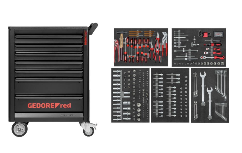 Produktbild GEDORE Werkzeugsatz im Werkstattwagen GEDMaster 273 teilig R22071005