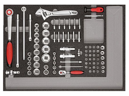Produktbild R21560005 Werkzeugsatz im Werkstattwagen MECHANIC schwarz 129-teilig bild 2