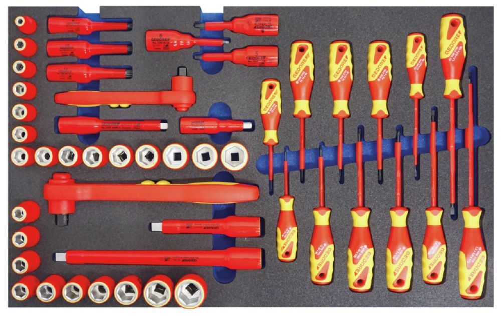Produktbild GEDORE Werkzeugwagen mit Hochvolt-Sortiment 103-teilig KL-4600-200