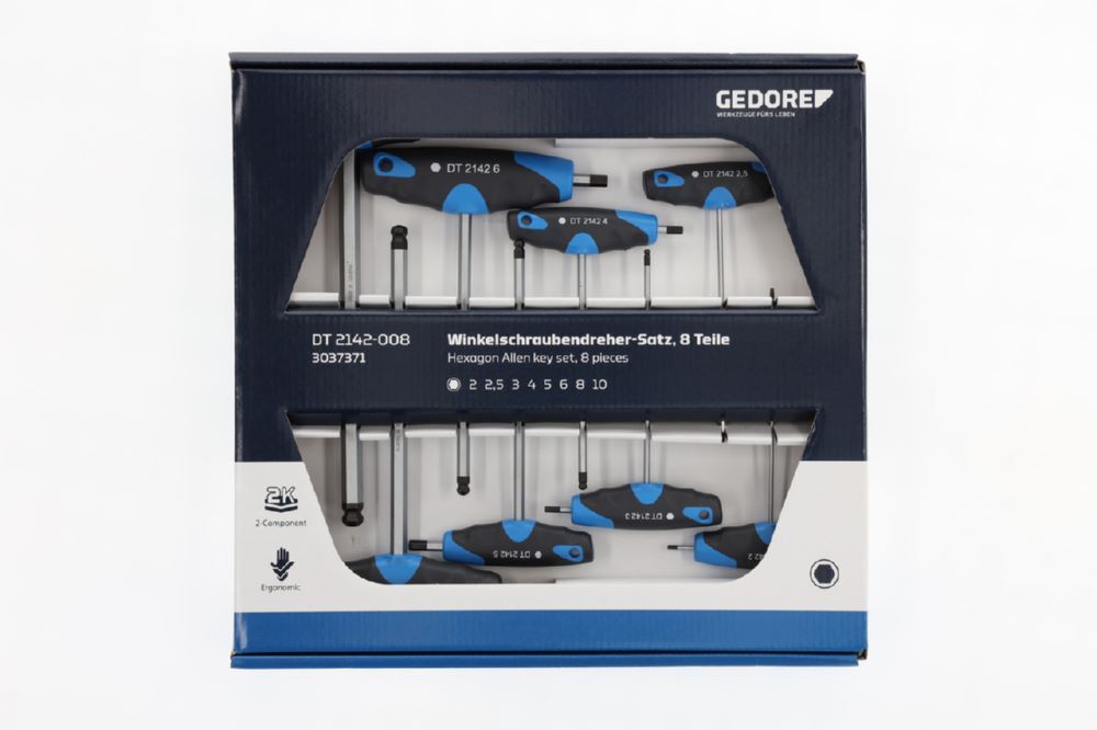 Produktbild GEDORE Winkelschraubendreher Satz 8 teilig DT 2142-008