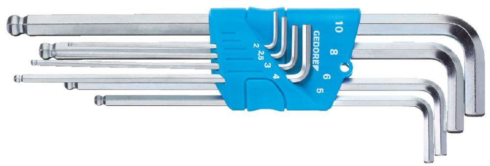 Produktbild H 42 KEL-88 Winkelschraubendreher-Satz XL Kugelkopf im Halter 8-teilig 2-10 mm bild 8