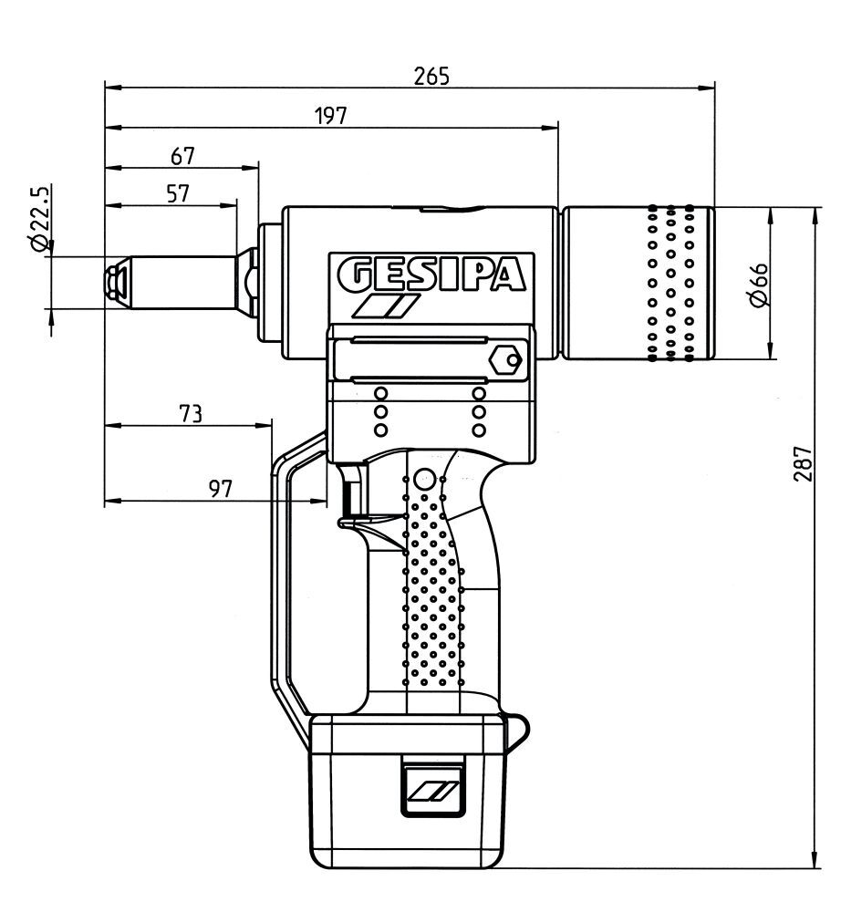 GESIPA Blindniet-Setzgerät AccuBird (mit 1 Li-Ion Akku 1,3 Ah / Ladegerät im Karton) GESIPA Blindniet-Setzgerät AccuBird (mit 1 Li-Ion Akku 1,3 Ah / Ladegerät im Karton)