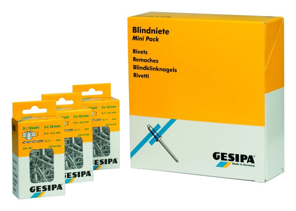 GESIPA PolyGrip Blindnietmuttern Mini-Pack Stahl M 8 x 11 x 20, 25 Stk. GESIPA PolyGrip Blindnietmuttern Mini-Pack Stahl M 8 x 11 x 20, 25 Stk.