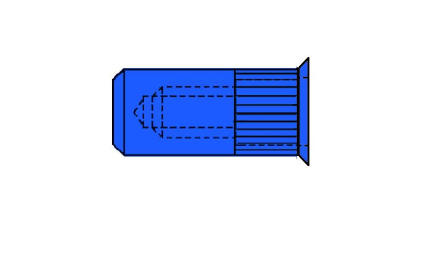 GESIPA CAP-Blindnietmuttern Stahl Kleinkopf M 5 x 7 x 18, 250 St. Produktbild GESIPA CAP-Blindnietmuttern Stahl Kleinkopf M 5 x 7 x 18, 250 St.