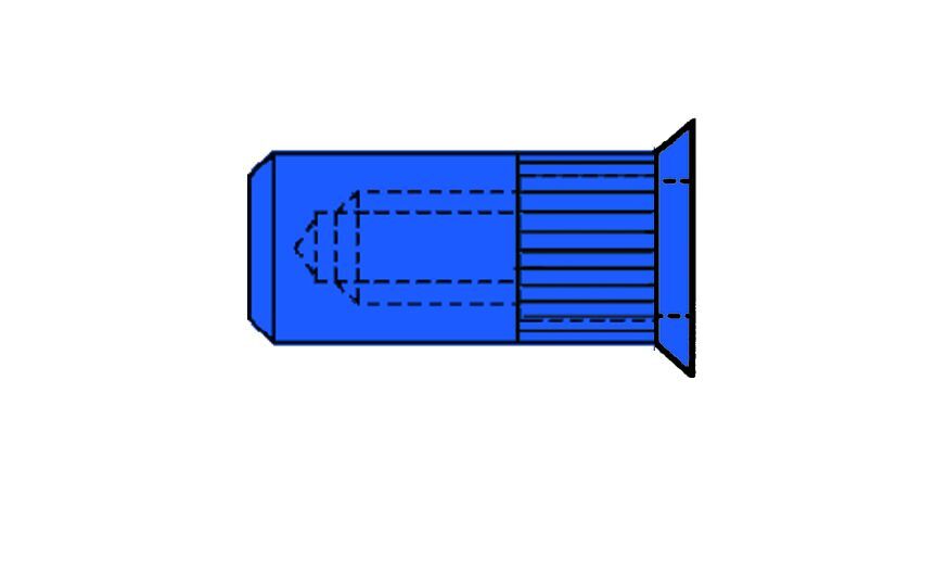 GESIPA CAP-Blindnietmuttern Stahl Senkkopf M 5 x 7 x 19, 250 St. Produktbild GESIPA CAP-Blindnietmuttern Stahl Senkkopf M 5 x 7 x 19, 250 St.