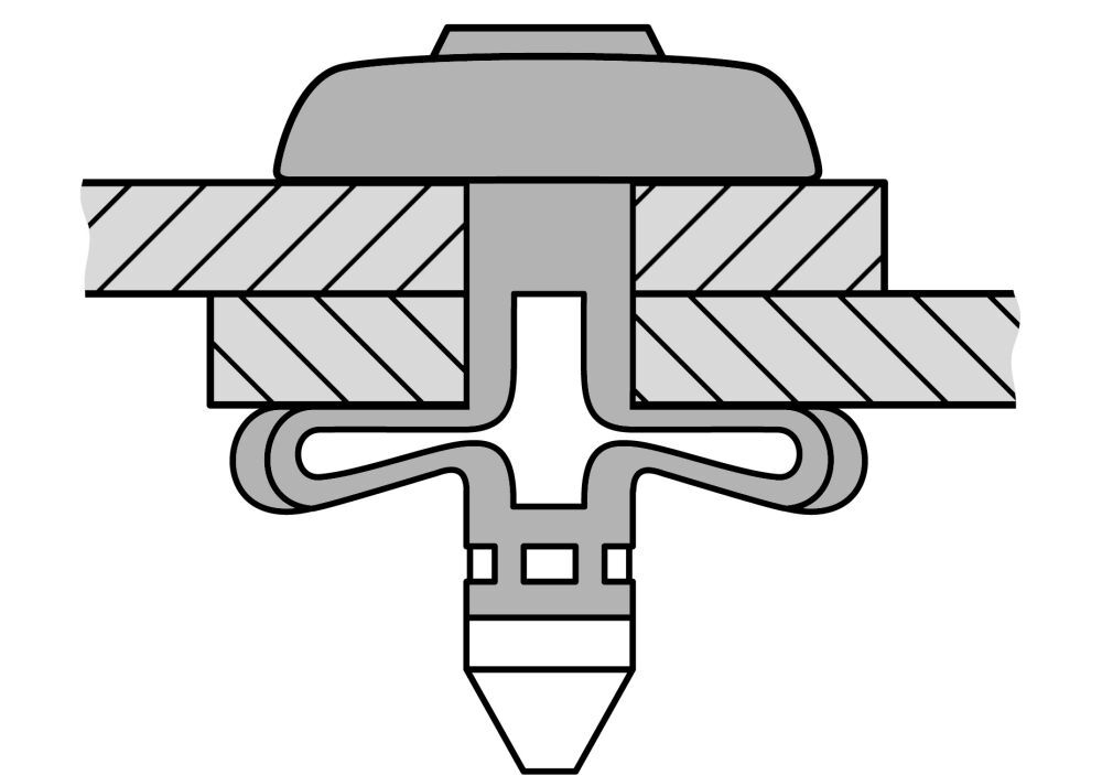 GESIPA BULB-TITE Blindniete Alu/Alu Grosskopf 7,7 x 27,7 K 19 EPDM, 100 St. Produktbild GESIPA BULB-TITE Blindniete Alu/Alu Grosskopf 7,7 x 27,7 K 19 EPDM, 100 St.