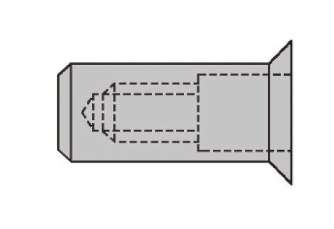 Produktbild CAP-Blindnietmuttern Alu Senkkopf M 8 x 11 x 25,5 bild 4