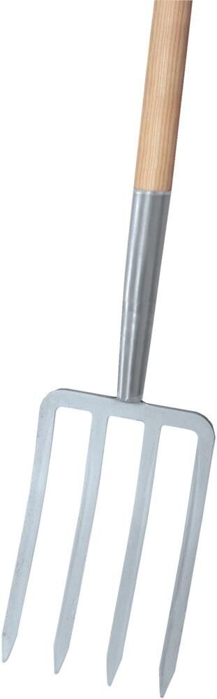 Ideal Spatengabel silber mit4 Zinken T-Stiel Import Produktbild Ideal Spatengabel silber mit4 Zinken T-Stiel Import
