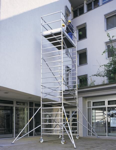 Günzburger Rollgerüst mit flex Auslegern Doppelplattform AH 7,40 Meter Länge 2,45 Meter Produktbild Günzburger Rollgerüst mit flex Auslegern Doppelplattform AH 7,40 Meter Länge 2,45 Meter