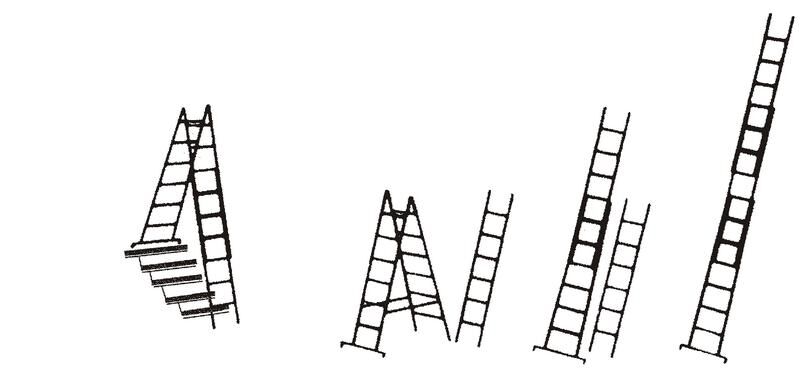 Günzburger Aluminium Mehrzweckleiter mit 3x13 Sprossen Produktbild Günzburger Aluminium Mehrzweckleiter mit 3x13 Sprossen bild 4