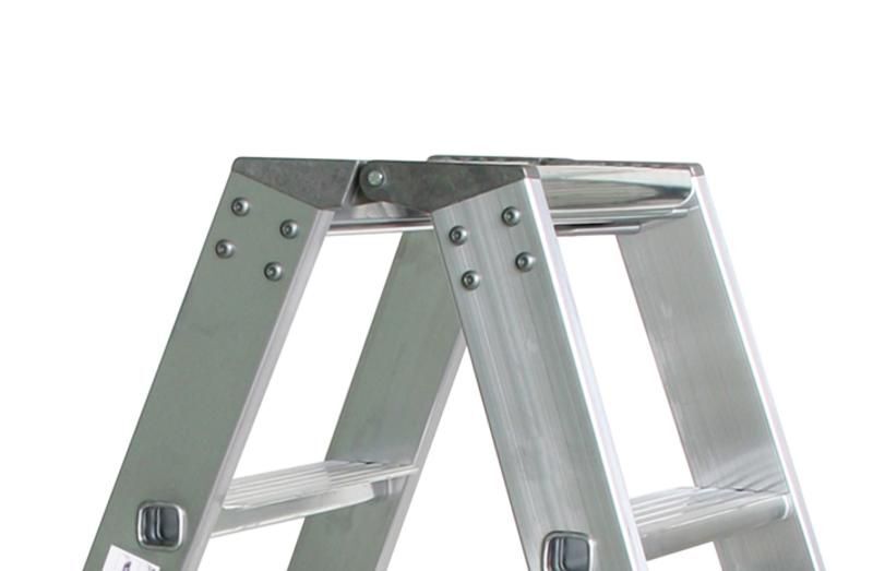 Günzburger Aluminium Stehleiter beidseitig begehbar mit clip-step R13 mit 2 x 3 Stufen Produktbild Günzburger Aluminium Stehleiter beidseitig begehbar mit clip-step R13 mit 2 x 3 Stufen bild 2