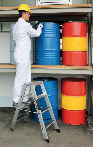 Günzburger Aluminium Stehleiter clip-step beidseitig begehbar 2 x 4 Stufen Produktbild Günzburger Aluminium Stehleiter clip-step beidseitig begehbar 2 x 4 Stufen bild 6