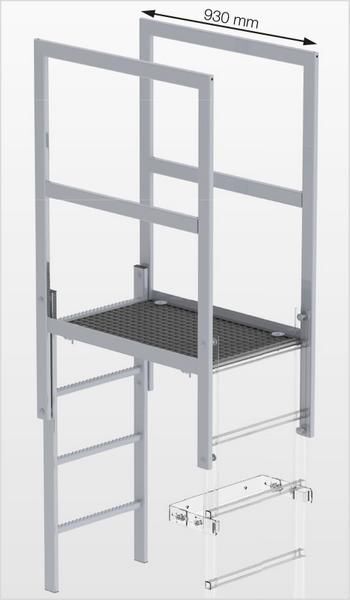 Günzburger Attika Überstieg Alu blank Produktbild Günzburger Attika Überstieg Alu blank